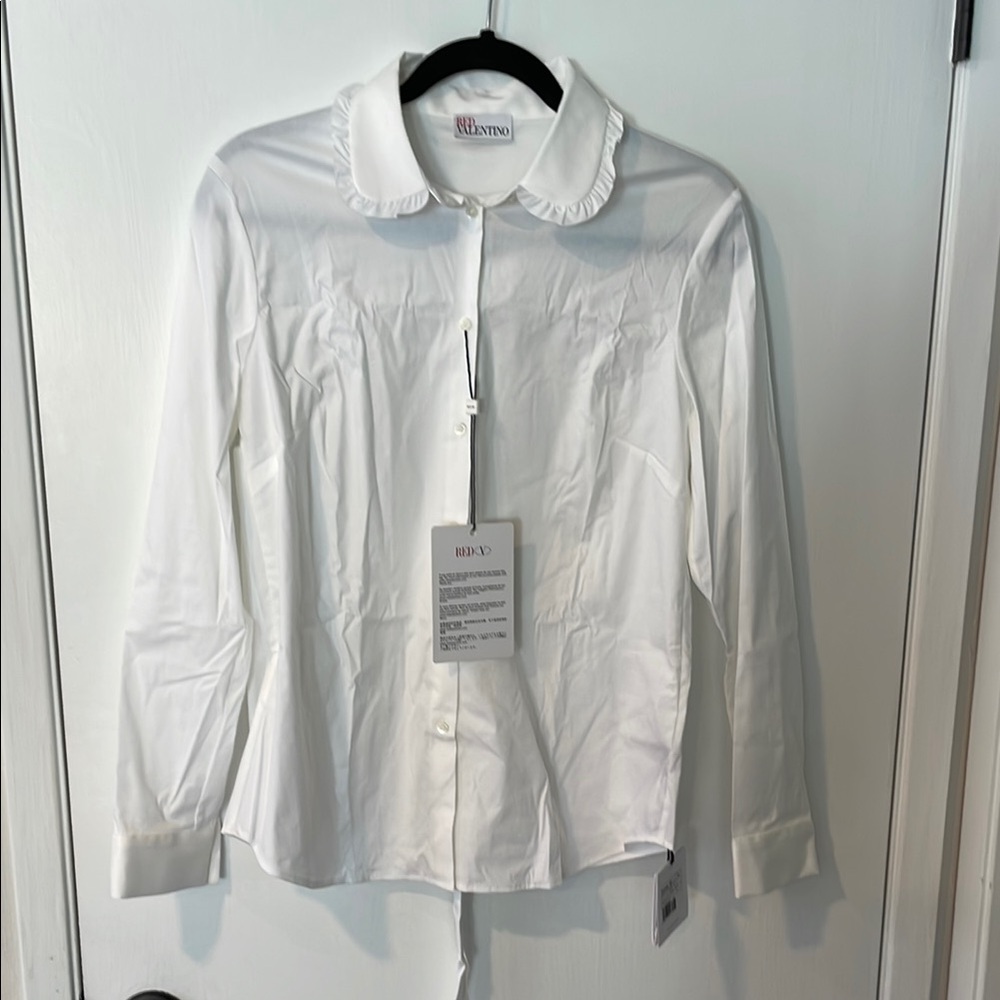 RED Valentino White Blouse Classic Tailored Design